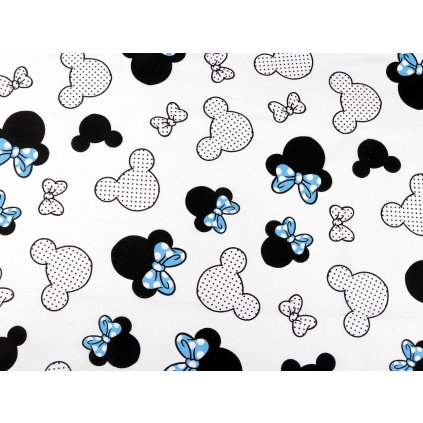 Baumwollstoff/Leinwand Mickey/Minnie Maus (Varianta 2 (131) weiß rot, Balení 1 m)