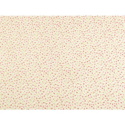 Baumwollstoff/Leinwand kleine Blümchen (Varianta 1 hell-créme rosa, Balení 1 m)