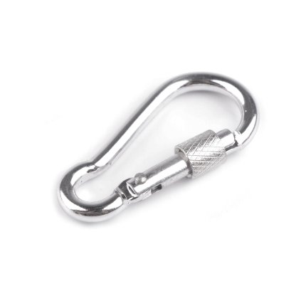 Metallkarabiner mit Sicherung (Varianta 2 schwarz, Balení 2 Stück)