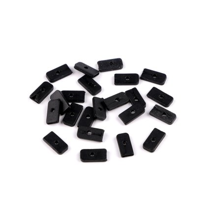 Silikon-Endstücke für flache Stäbchen/Bügel aus Metall/Kunststoff, Breite 6; 8; 12 mm (Varianta 1 (6 mm) schwarz, Balení 50 Stück)