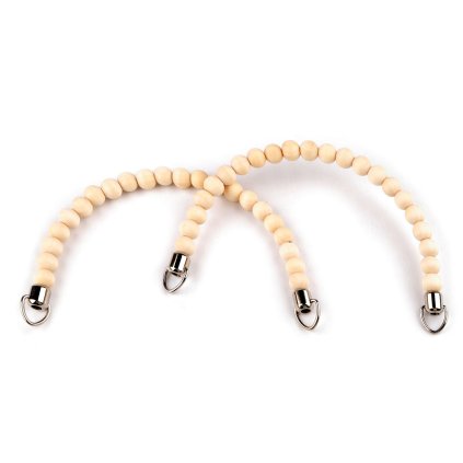 Taschengriffe aus Holzperlen (Varianta natürlich, Balení 2 Stück)