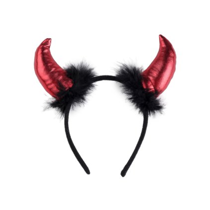 Teufelshörner mit Federn (Varianta schwarz rot, Balení 1 Stück)