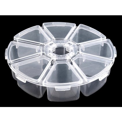 Sortierbox / Behälter aus Kunststoff Ø10 cm (Varianta 2 Transparent, Balení 1 Stück)