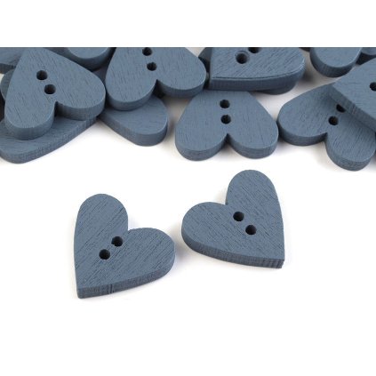 Holzknöpfe dekorativ Herzen (Varianta 1 weiß, Balení 10 Stück)