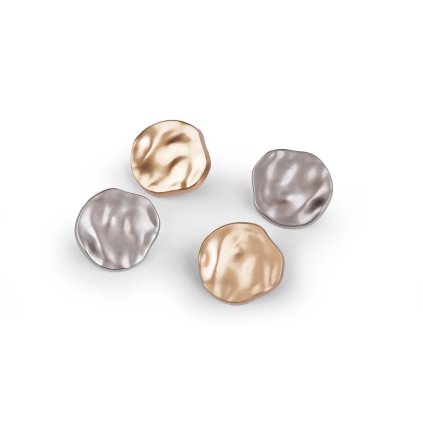 Metallknopf in Knitteroptik Größe 34" (Varianta 1 Nickel dunkel, Balení 25 Stück)