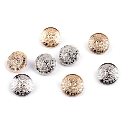 Metallknopf, Größe 24" (Varianta 1 Nickel, Balení 5 Stück)