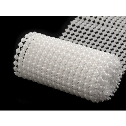 Perlenborte Breite 50 mm (Varianta 1 perlmutt-weiß, Balení 9 M)