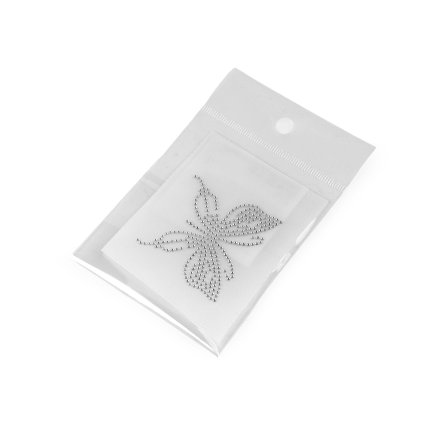 Hotfix Steinchen-Bügelbild für Textilien Schmetterling (Varianta 6 Crystal, Balení 1 Stück)