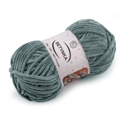 Chenille-Strickgarn Betynka, 100 g (Varianta 1 (301) weiß, Balení 1 Stück)