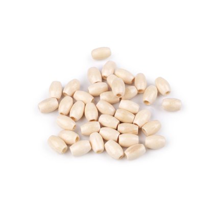 Holzperlen Oliven 6 x 10 mm (Varianta natürlich hell, Balení 10 g)