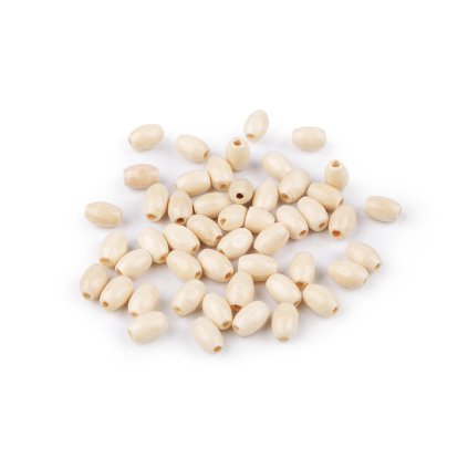 Holzperlen Oliven 5 x 8 mm (Varianta natürlich hell, Balení 10 g)