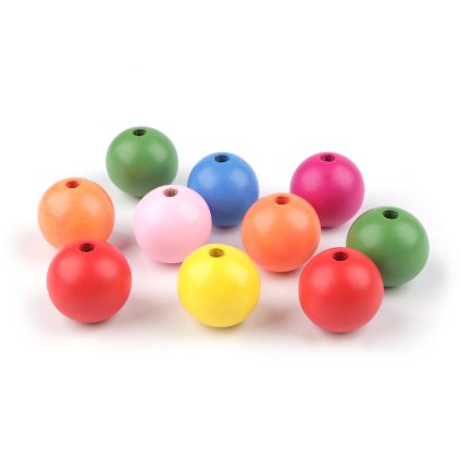 Holzperlen Ø 30 mm Farbenmix (Varianta Mix, Balení 10 Stück)
