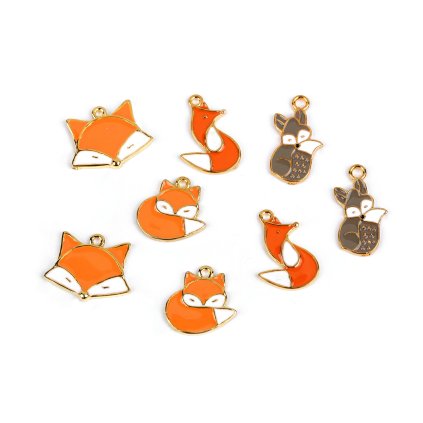 Metallanhänger/Zipper-Schlaufe Fuchs (Varianta 1 (B81594) orange, Balení 2 Stück)