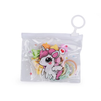 Set Haargummis und Haarspangen (Varianta zufälliger Mix Einhorn, Balení 1 Set)