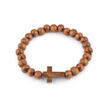 Holzarmband Kreuz, Unisex (Varianta 1 naturbraun, Balení 1 Stück)