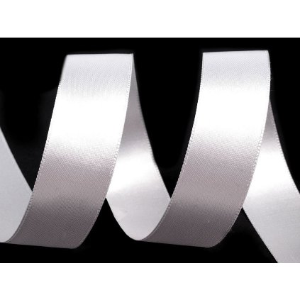 Satinband beidseitig Breite 24 mm (Varianta 100 weiß, Balení 20 M)