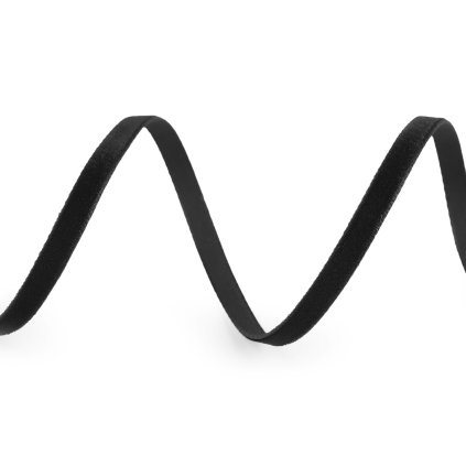 Samtband, Breite 5 mm (Varianta schwarz, Balení 5 m)