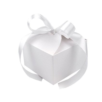 Geschenksbox Papier mit Schleife für Hochzeit (Varianta 1 perlmutt-weiß, Balení 10 Stück)