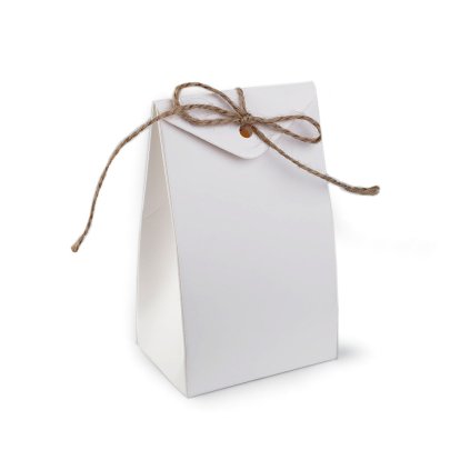 Verpackung Papiertüte mit Schnur (Varianta milchfarbig, Balení 50 Stück)