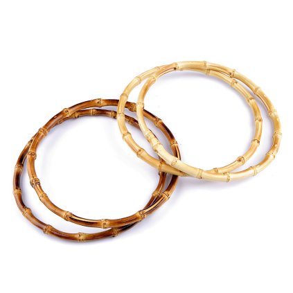 Taschengriffe Bambus Ø20 cm (Varianta 1 Bambus hell, Balení 2 Stück)