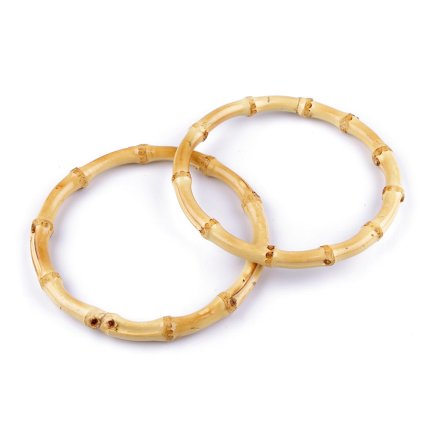 Taschengriffe Bambus Ø14 cm stark (Varianta 1 (15 cm) Bambus mittel, Balení 2 Stück)