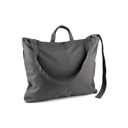 Große, feste Tasche mit Futter und Reißverschluss, 50 x 42 cm (Varianta 1 grau-trüb, Balení 1 Stück)