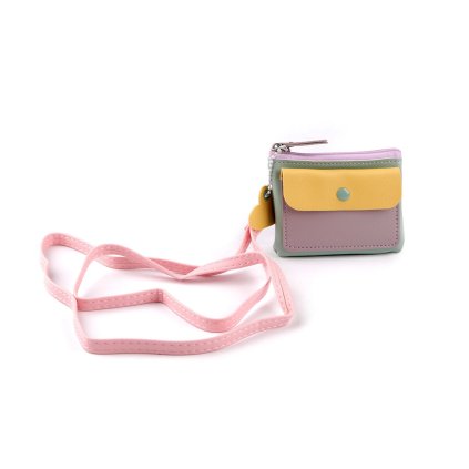 Geldbörse/Mini-Handtasche/Schlüsselanhänger, 8 x 10 cm (Varianta 1 hell-créme, Balení 1 Stück)