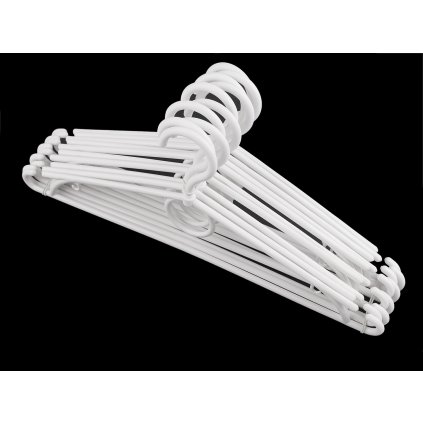 Universal-Kleiderbügel mit Drehhaken aus Kunststoff 40 cm (Varianta 1 weiß, Balení 10 Stück)