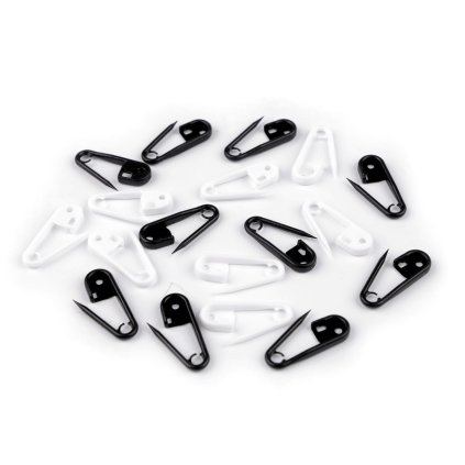 Maschenmarkierer Sicherheitsnadeln 8 x 24 mm (Varianta schwarz weiß, Balení 20 Stück)