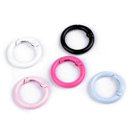 Runder Karabiner lackiert Ø 25 mm (Varianta 1 weiß, Balení 1 Stück)