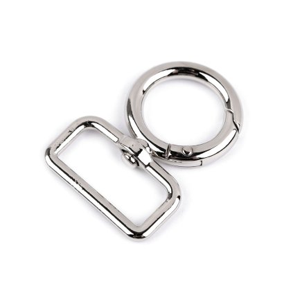 Metall-Drehkarabiner, Durchzug 25 mm (Varianta 1 Nickel, Balení 1 Stück)