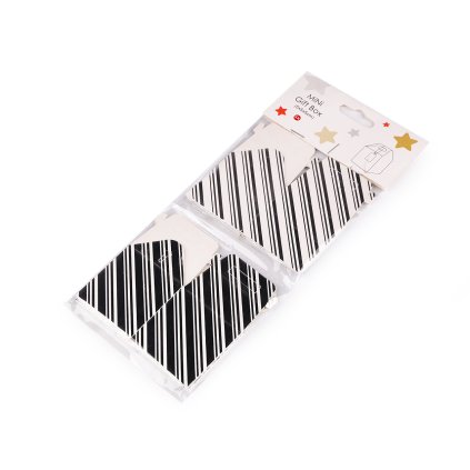 Mini-Geschenkbox mit Hängeschild (Varianta 1 Silber, Balení 4 Stück)