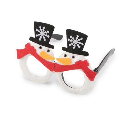 Weihnachtsparty-/Karnevalsbrille Weihnachtsmann, Schneemann (Varianta 1 weiß Schneemann, Balení 1 Stück)