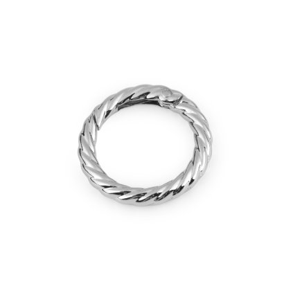 Runder Deko-Karabiner, Ø 25 mm (Varianta 1 Nickel, Balení 1 Stück)