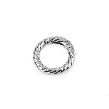 Runder Deko-Karabiner, Ø 20 mm (Varianta 1 Nickel, Balení 1 Stück)