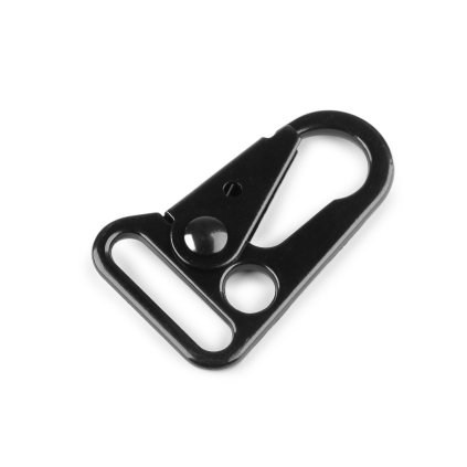 Metall-Karabiner, Durchzug 22 mm (Varianta schwarz lackiert, Balení 1 Stück)