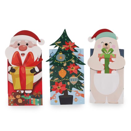 Weihnachts-/Nikolaus-Geschenkbeutel, Set 3 Stk. (Varianta 1 Mix, Balení 1 Tüte)