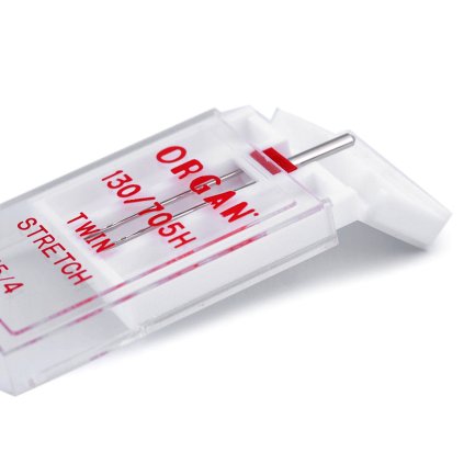 Zwillingsnadeln / Doppelnadeln Stretch 75/4 Organ (Varianta Nickel, Balení 5 Dose)
