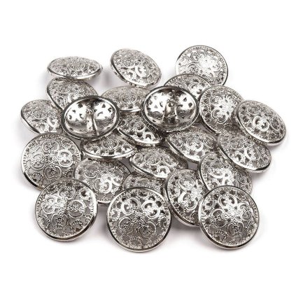 Filigraner Metallknopf Größe 40" (Varianta 1 gold, Balení 5 Stück)