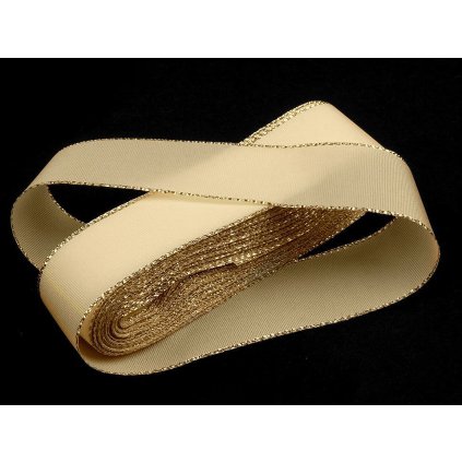 Taftband Breite 25mm mit Lurex (Varianta 322 olivengrün gold, Balení 10 M)