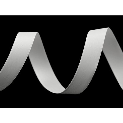 Band Seide satiniert zweiseitig Breite 15 mm matt (Varianta 101 weiß, Balení 20 m)