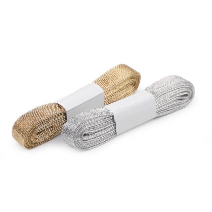 Dekoratives Netzband mit Lurex Breite 15 mm (Varianta 1 Silber, Balení 5 m)