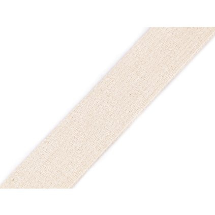 Gurtband Baumwolle, Breite 25 mm (Varianta REZ00 Naturfarbe hell, Balení 25 m)