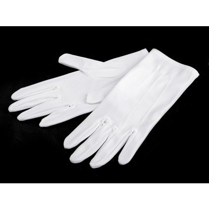 Satin Handschuhe für feierliche Anlässe für Herren (Varianta vel L weiß, Balení 1 Paar)