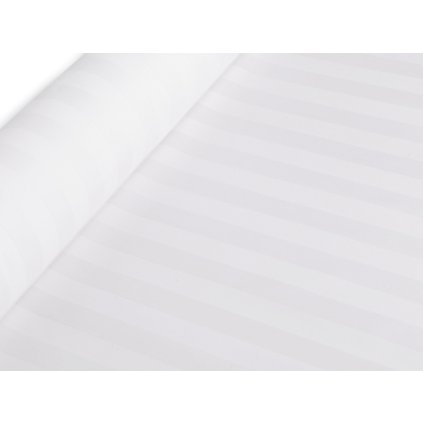 Baumwollsatin Streifen Meterwaren (Varianta weiß, Balení 1 m)