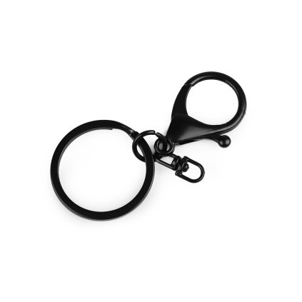 Schlüsselring mit Karabiner (Varianta 2 schwarz lackiert, Balení 1 Stück)
