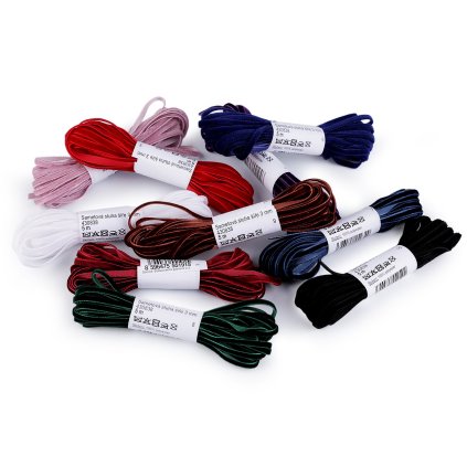 Samtband, Breite 3 mm (Varianta 2 puderig, Balení 5 m)