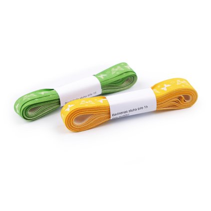 Baumwollband Breite 15 mm Schmetterlinge (Varianta 1 gelb, Balení 5 m)
