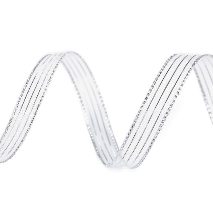 Band mit Lurex, Breite 10 mm (Varianta 1 Silber, Balení 45 m)