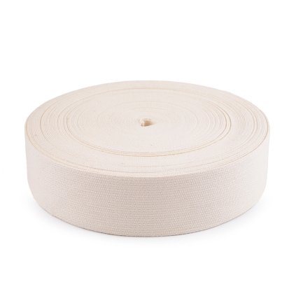Baumwollband Breite 50 mm (Varianta Naturfarbe hell, Balení 25 m)